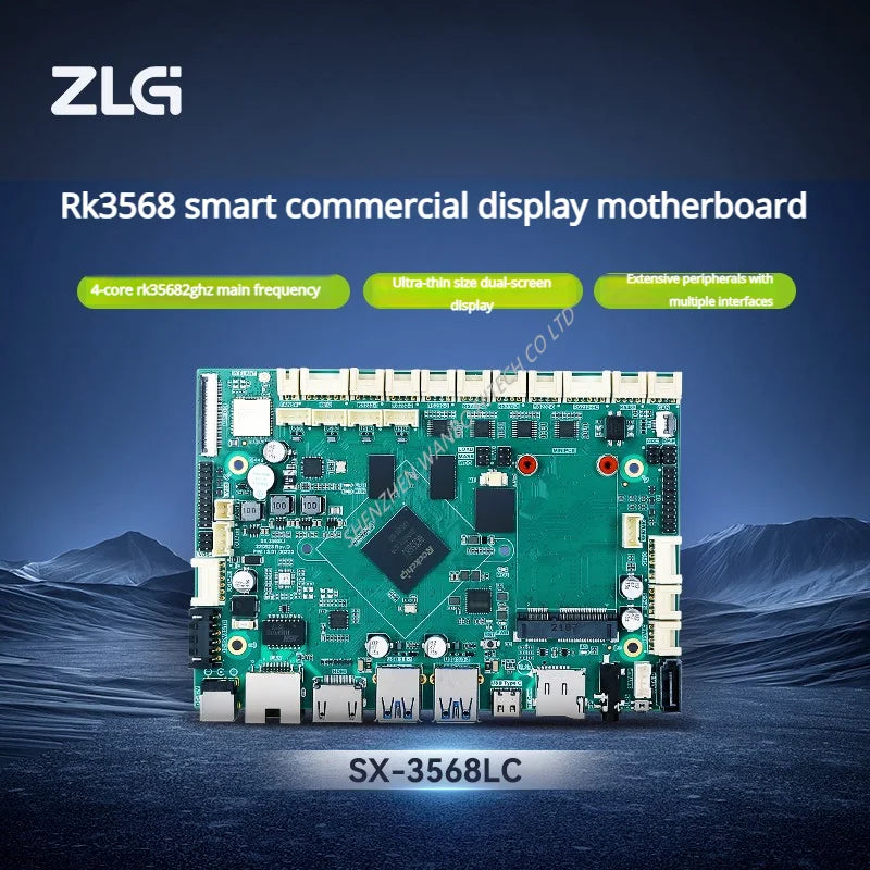 ZLG Embedded quad-core RK3568 processor commercial display motherboard industrial control board SX-3568LI